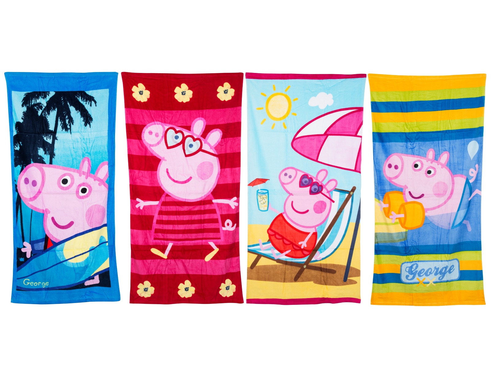 Kids Peppa Pig Towel Summer Swimming Beach Bath Towel Girls Boys